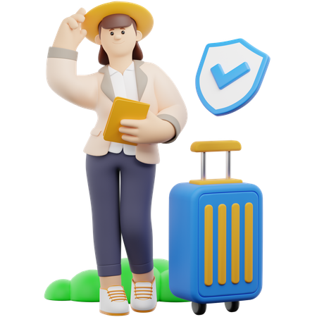 Travel Insurance  3D Illustration