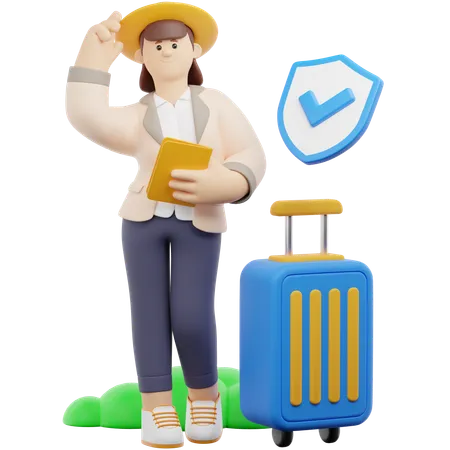 Travel Insurance  3D Illustration