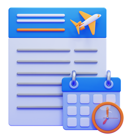 Travel Itinerary  3D Icon