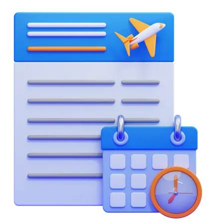 Travel Itinerary  3D Icon