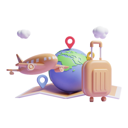 Travel Location  3D Icon