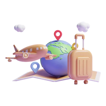 Travel Location  3D Icon