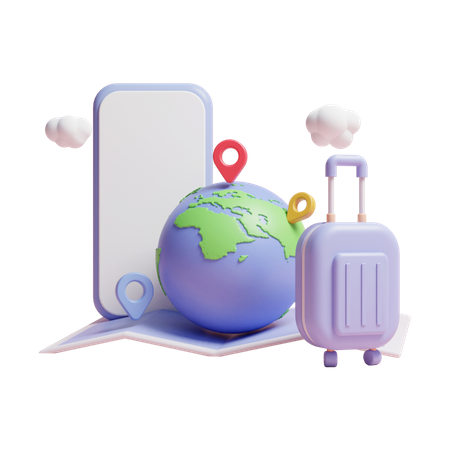 Travel Location  3D Icon