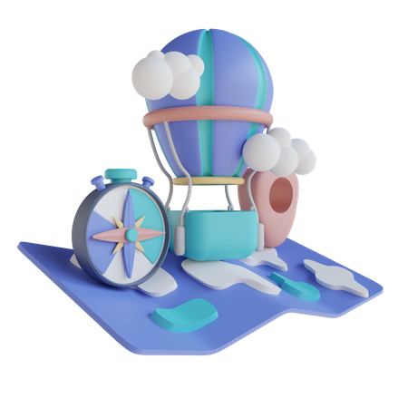 Travel Location  3D Illustration