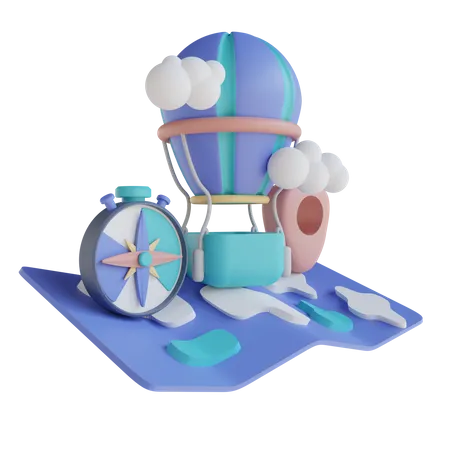 Travel Location  3D Illustration