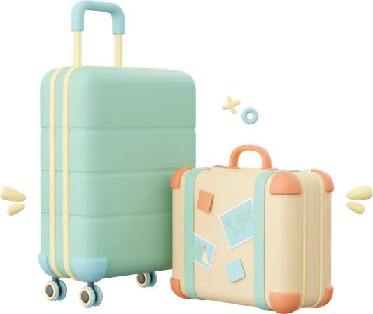3 D Illustration Of Travel Luggage 3D Icon
