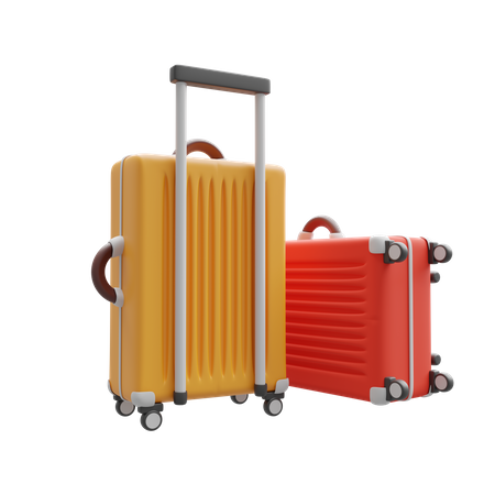 Travel Luggage 3D Illustration