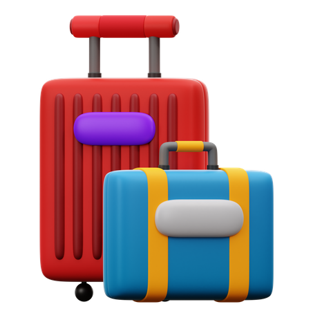 Travel Luggage 3D Icon