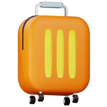 3 D Render Travel Luggage Illustration With Transparent Background 3D Icon
