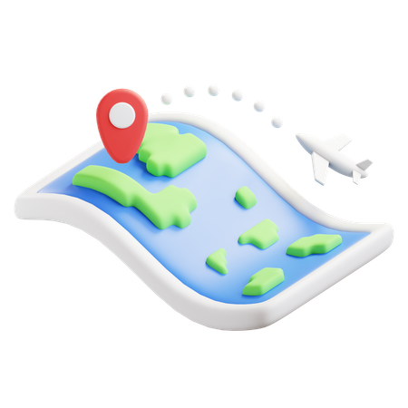 Travel map  3D Icon
