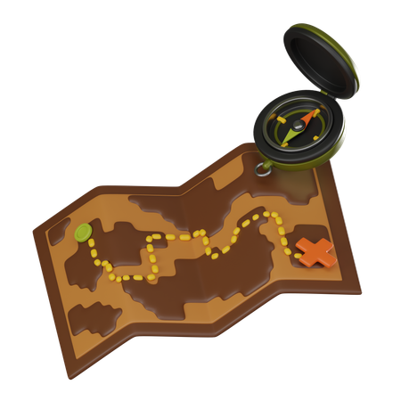 Travel Map  3D Icon