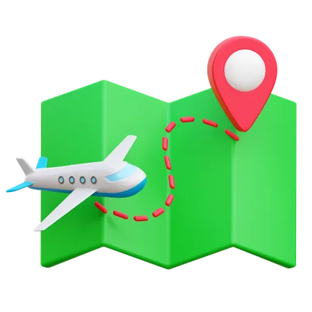 Travel Map  3D Icon