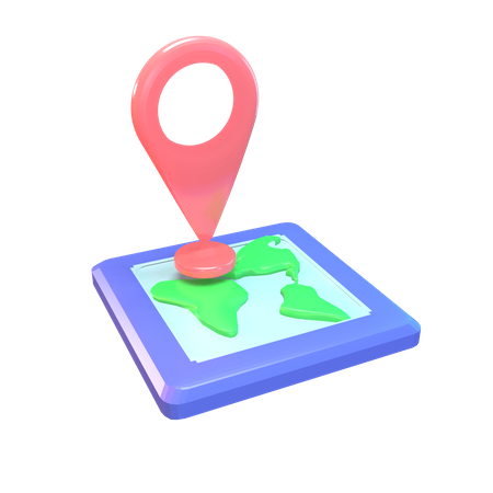 Travel Map  3D Icon