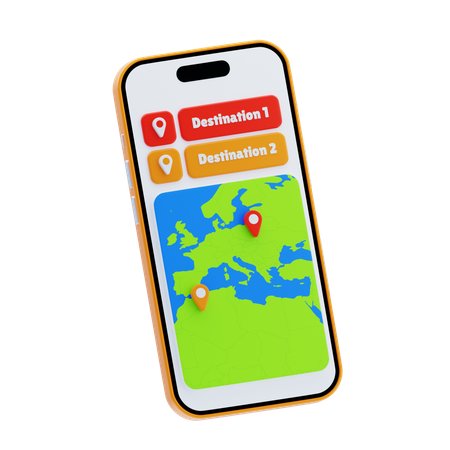 Travel Map  3D Icon