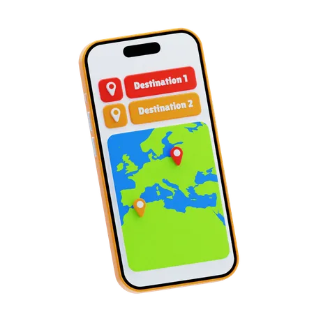 Travel Map  3D Icon