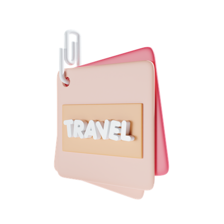Travel Memo  3D Icon