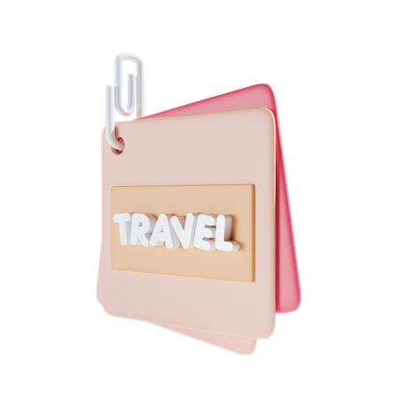 Travel Memo  3D Icon