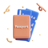 3d travel passport illustration