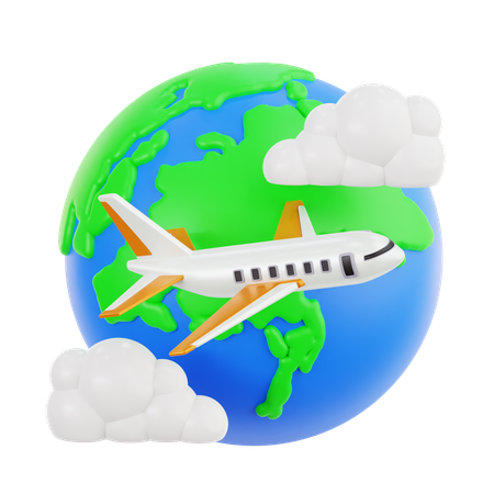 Travel Plane  3D Icon
