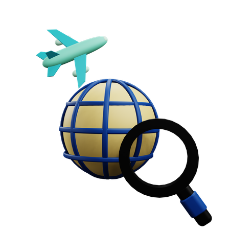 Travel Search  3D Icon