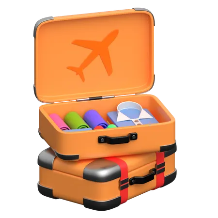 Travel Suitcases  3D Icon