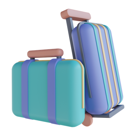 Travel Suitcases  3D Illustration