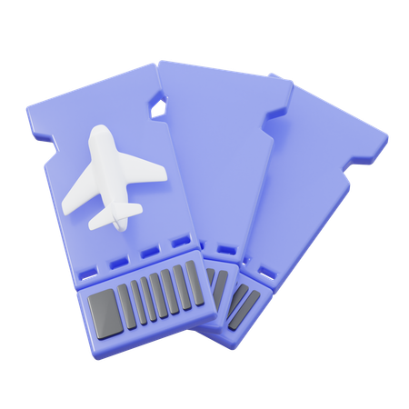 Travel Ticket  3D Icon