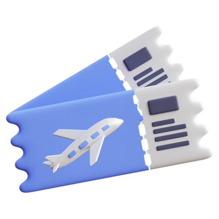 Travel Ticket  3D Icon