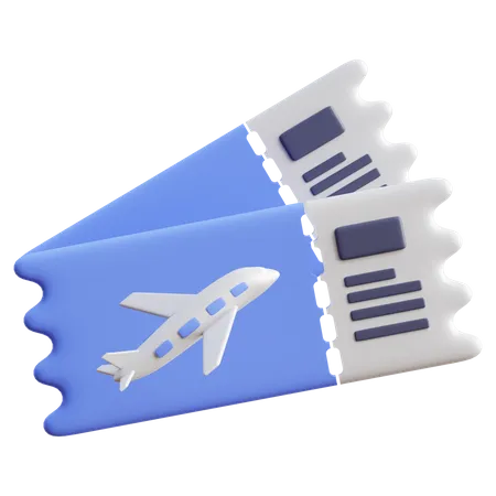 Travel Ticket  3D Icon