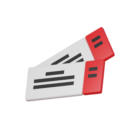 Travel Ticket  3D Icon