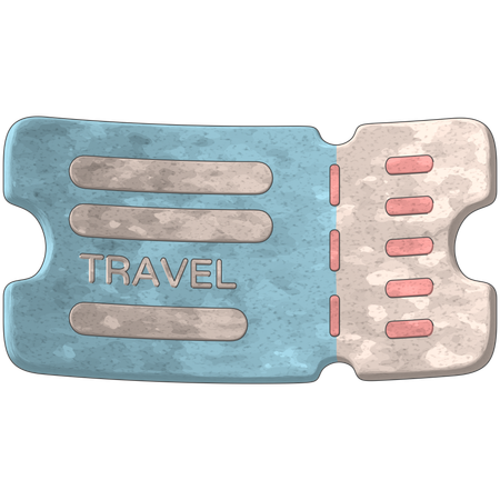 Travel Ticket  3D Icon