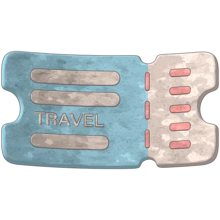 Travel Ticket  3D Icon
