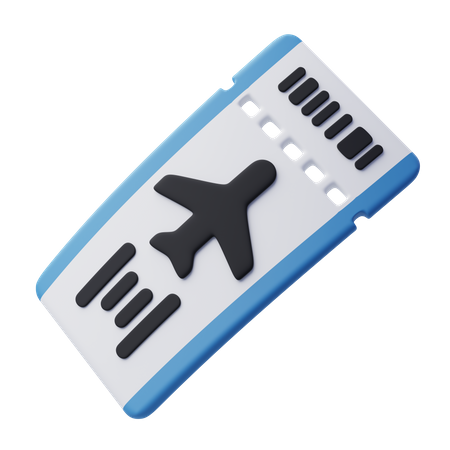 Travel Ticket  3D Icon