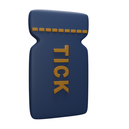 Travel Ticket  3D Icon