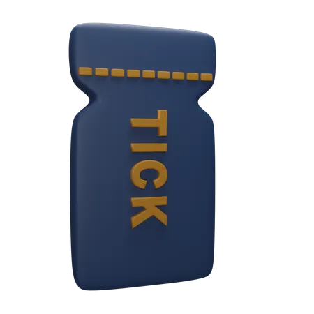 Travel Ticket  3D Icon