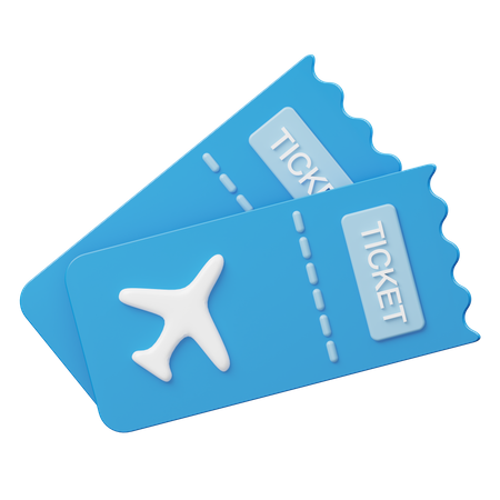 Travel Ticket  3D Icon