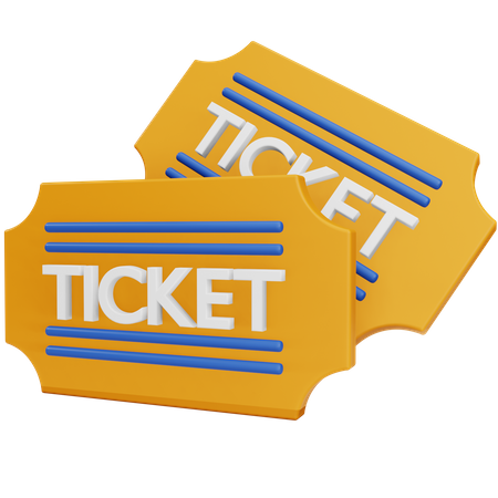 Travel Ticket  3D Icon