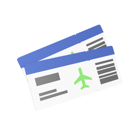 Travel Ticket  3D Icon