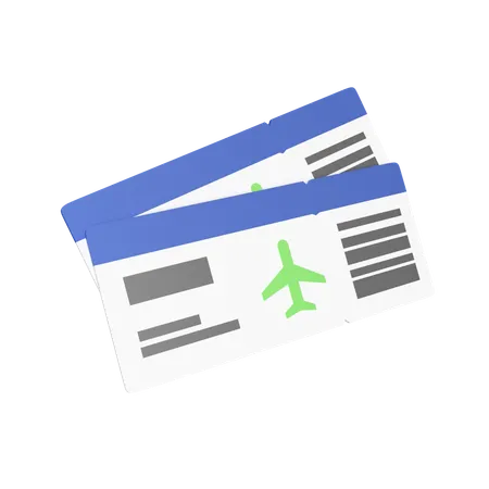 Travel Ticket  3D Icon