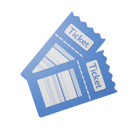 Travel Ticket  3D Icon