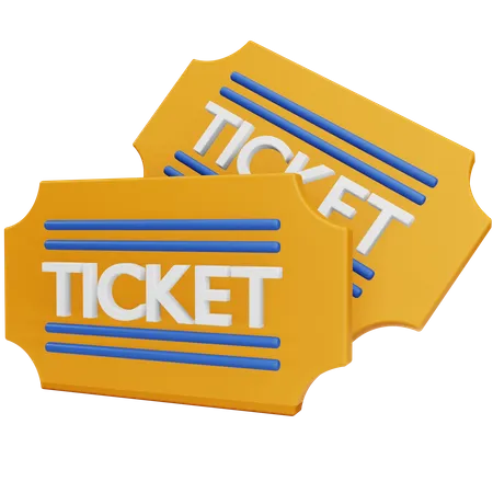 Travel Ticket 3D Icon