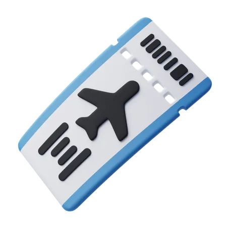 Aboard Flight Ticket 3 D Icon 3D Icon