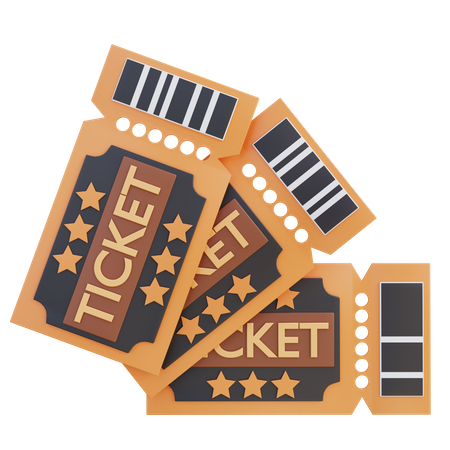 Travel Tickets  3D Icon