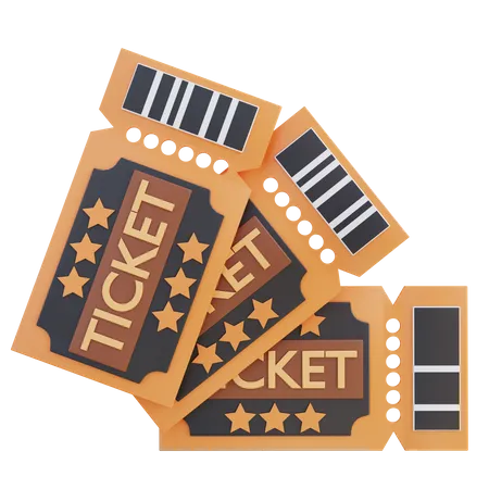 Travel Tickets  3D Icon