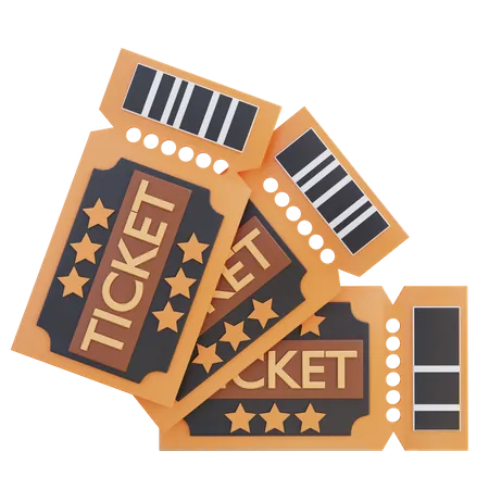 Travel Tickets 3D Icon