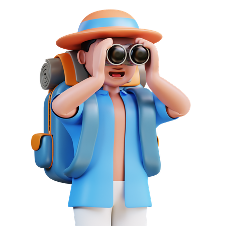 Travel Vlogger  3D Icon