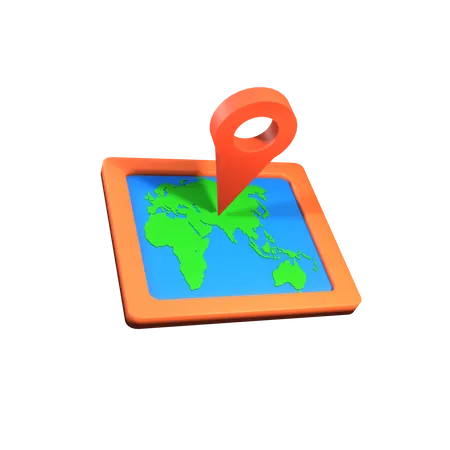 Traveling Map  3D Icon