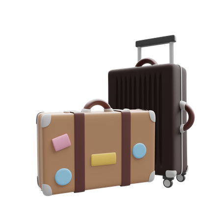 Travelling Bag 3D Illustration