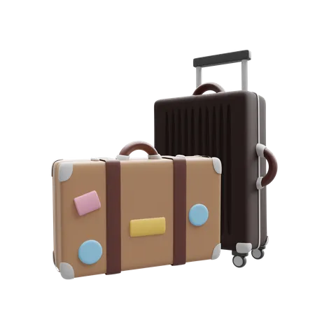 Travelling Bag 3D Illustration