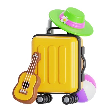 Travelling Beach  3D Icon